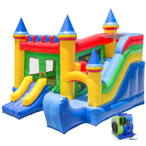 Commercial Castle Bounce House with Blower and Slide